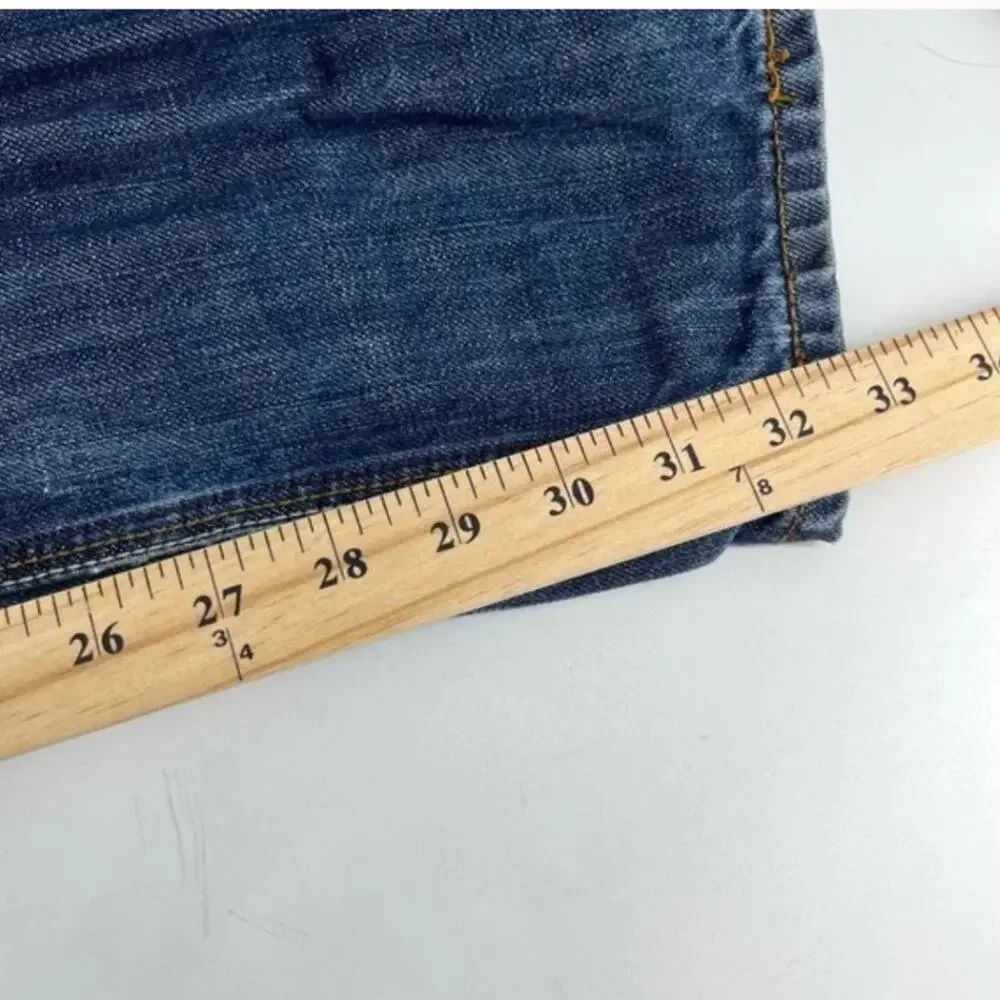 Artful Dodge Jeans, Mens Size 34, Blue Embroidered Relaxed Denim